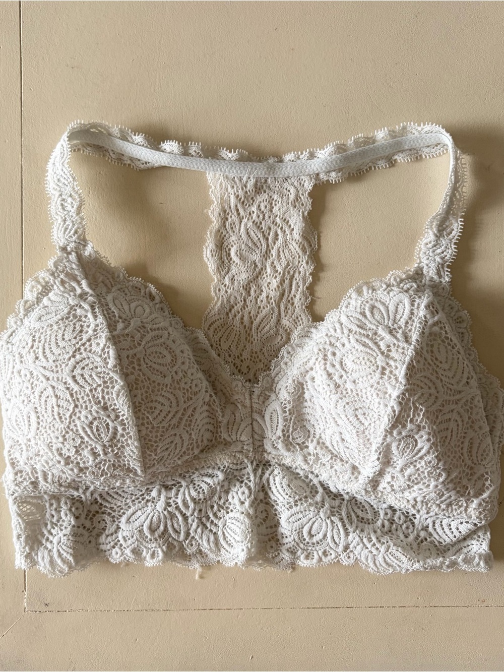 white lace bralette